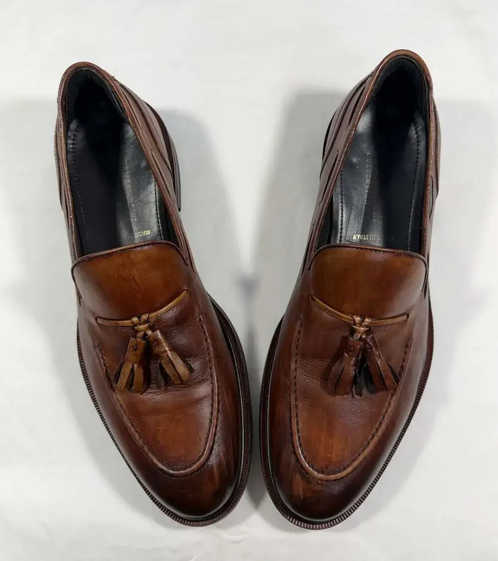 Johnston & Murphy Collection Italian Leather Tassel Loafers with Vibram Soles
